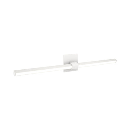 Tie Stix 4SQ Adjustable 2-Light LED Vanity Wall Light in White.
