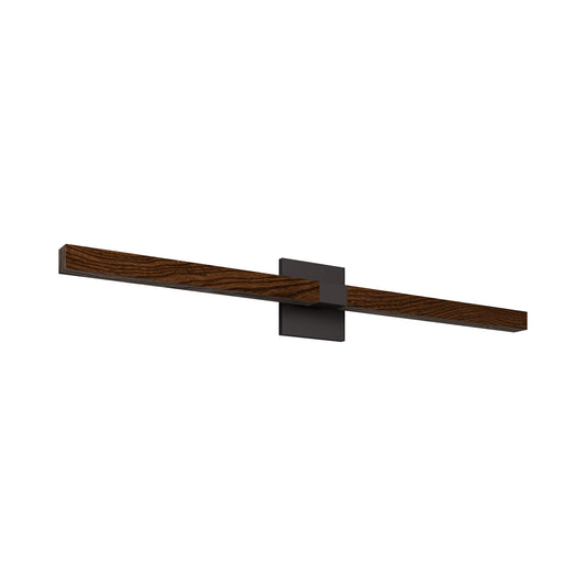 Tie Stix 4SQ Adjustable 2-Light LED Wood Vanity Wall Light.