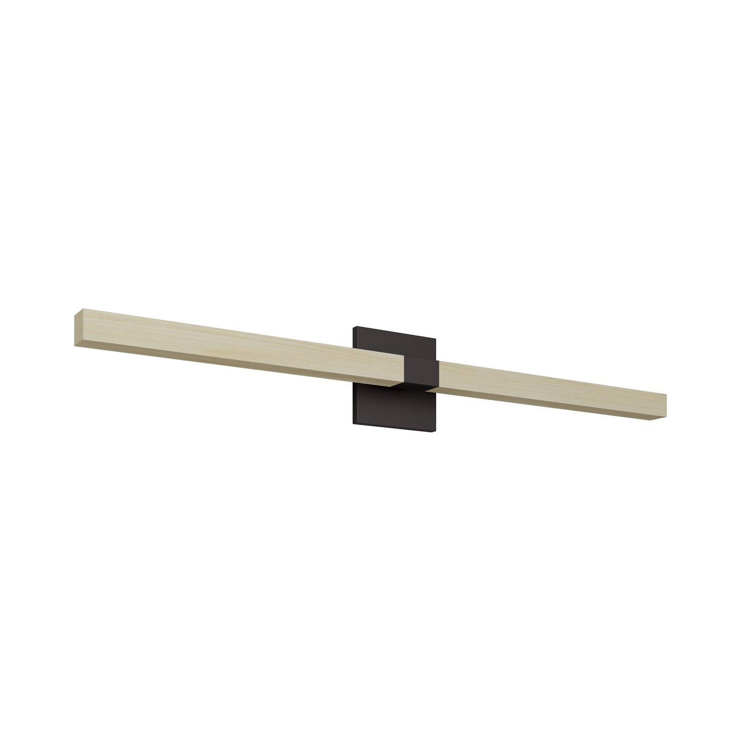 Tie Stix 4SQ Adjustable 2-Light LED Wood Vanity Wall Light in Antique Bronze/Wood Maple.