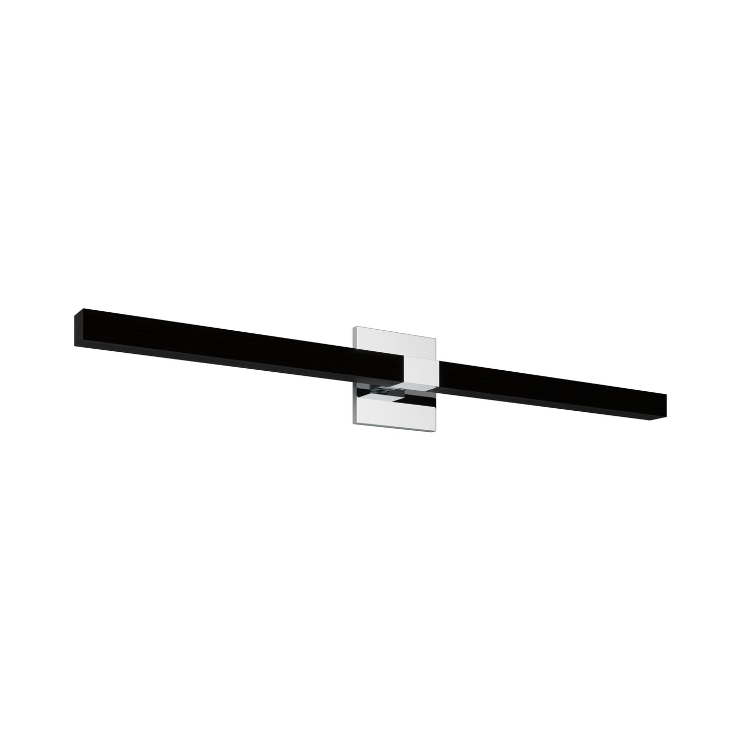 Tie Stix 4SQ Adjustable 2-Light LED Wood Vanity Wall Light in Chrome/Wood Espresso.
