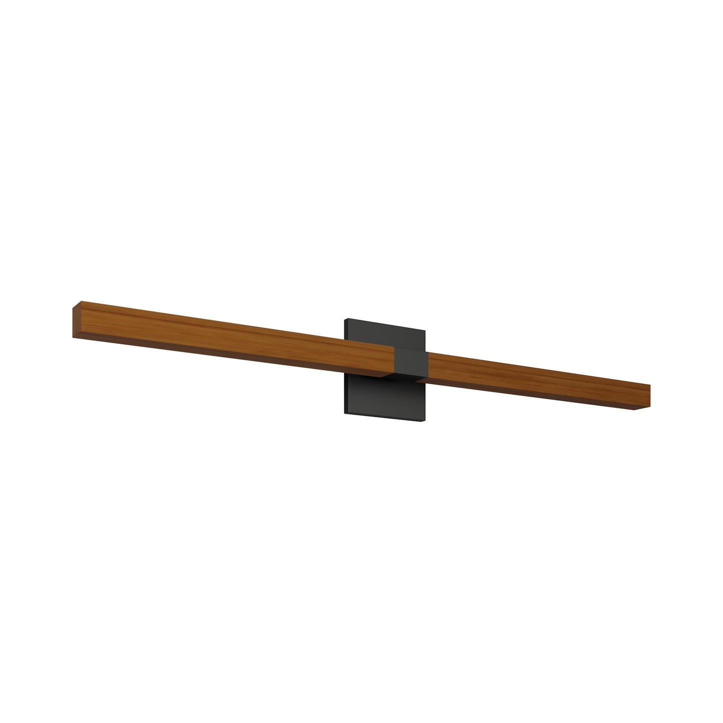 Tie Stix 4SQ Adjustable 2-Light LED Wood Vanity Wall Light in Satin Black/Wood Cherry.