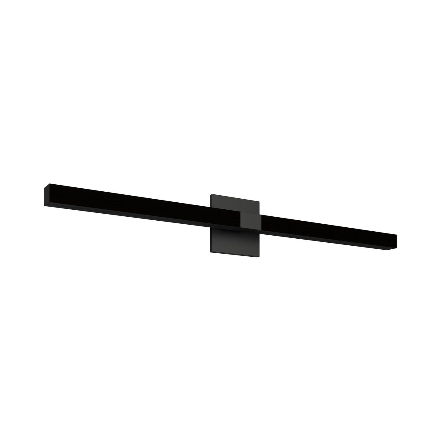Tie Stix 4SQ Adjustable 2-Light LED Wood Vanity Wall Light in Satin Black/Wood Espresso.
