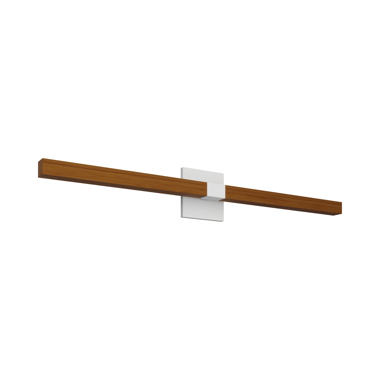 Tie Stix 4SQ Adjustable 2-Light LED Wood Vanity Wall Light in White/Wood Cherry.
