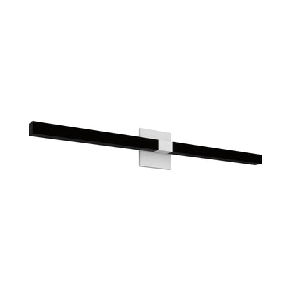 Tie Stix 4SQ Adjustable 2-Light LED Wood Vanity Wall Light in White/Wood Espresso.