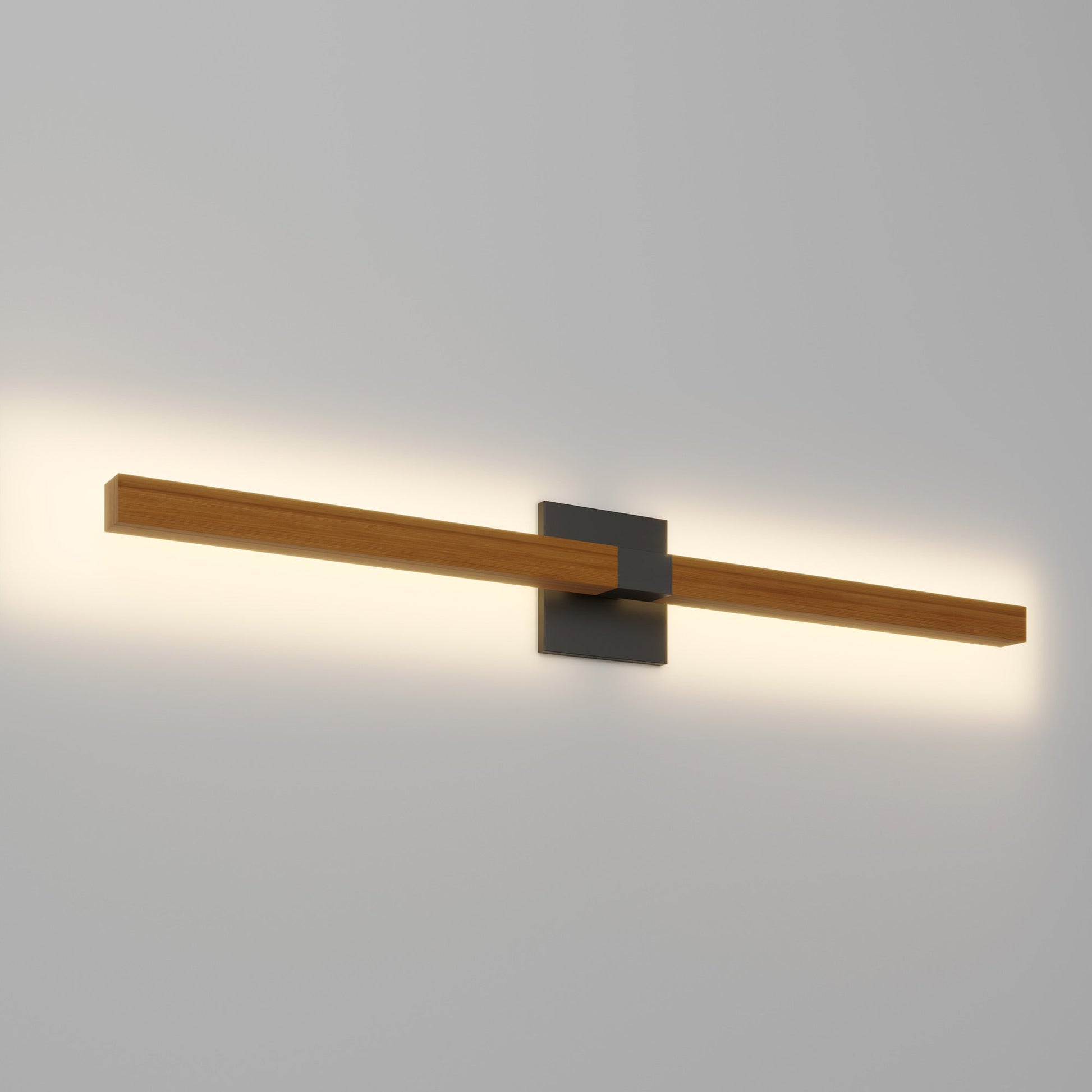 Tie Stix 4SQ Adjustable 2-Light LED Wood Vanity Wall Light in Detail.