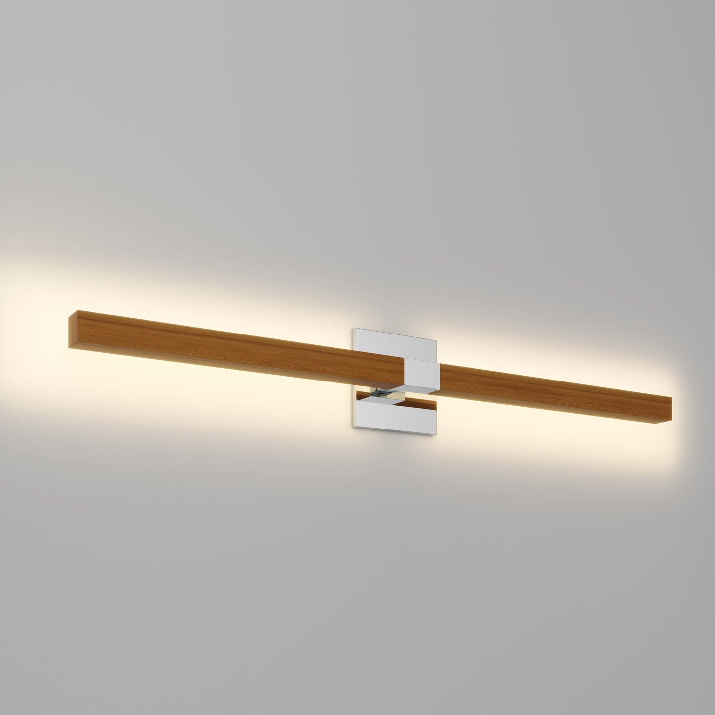 Tie Stix 4SQ Adjustable 2-Light LED Wood Vanity Wall Light in Detail.