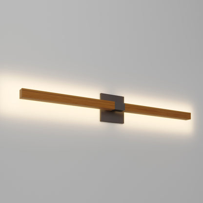 Tie Stix 4SQ Adjustable 2-Light LED Wood Vanity Wall Light in Detail.