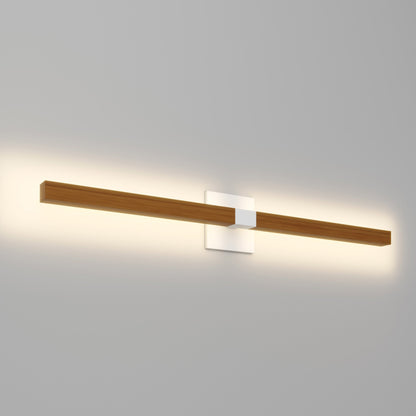 Tie Stix 4SQ Adjustable 2-Light LED Wood Vanity Wall Light in Detail.