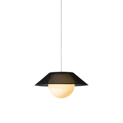 Akoya LED Pendant Light in Matte Black (16-Inch).