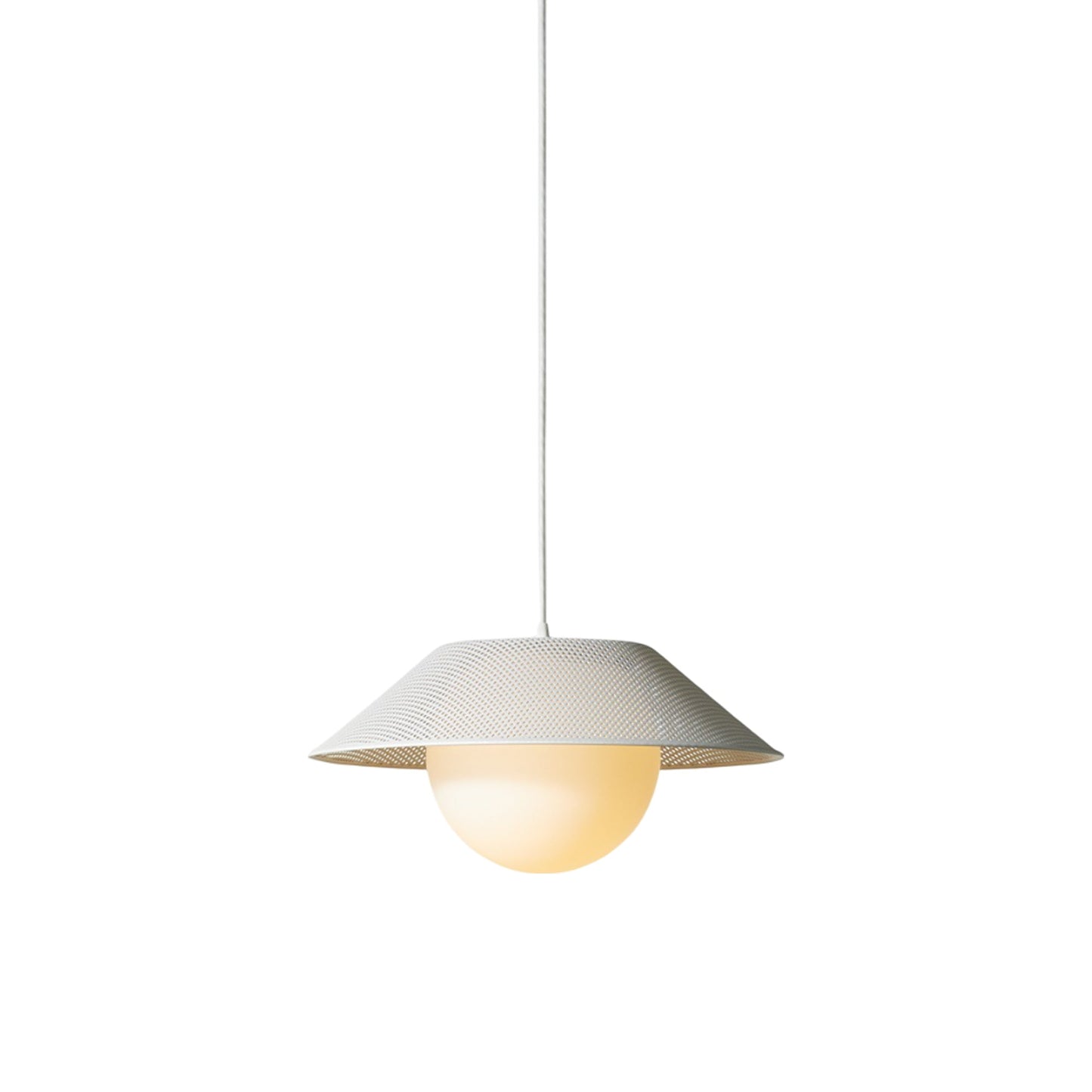 Akoya LED Pendant Light in Matte White (16-Inch).