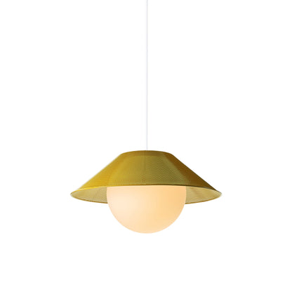 Akoya LED Pendant Light in Ochre Yellow (22-Inch).