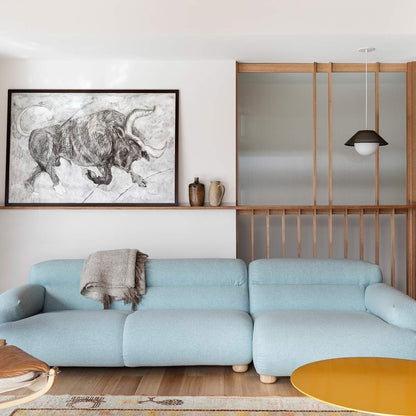 Akoya LED Pendant Light in living room.