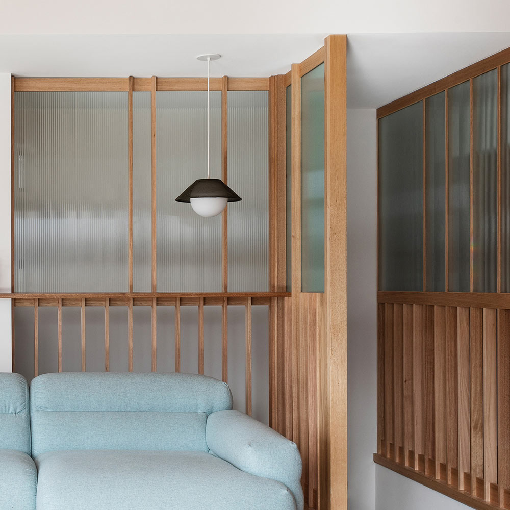 Akoya LED Pendant Light in living room.