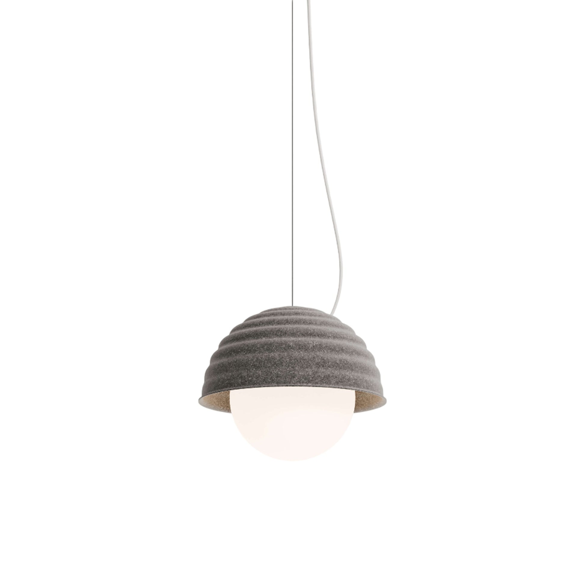 Bon LED Pendant Light in Grey Felt (Small).