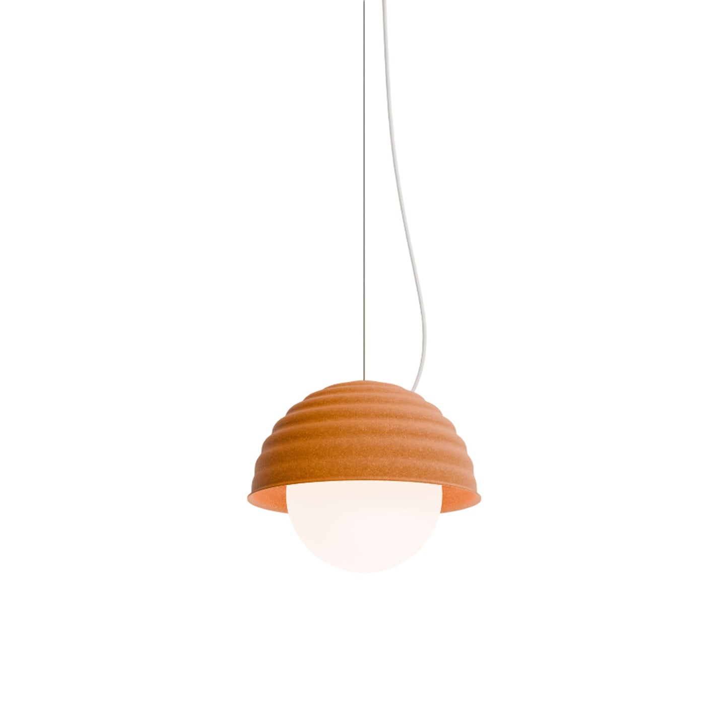 Bon LED Pendant Light in Umber Felt (Small).