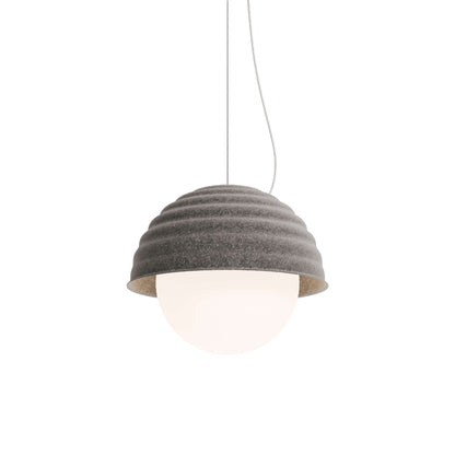 Bon LED Pendant Light in Grey Felt (Large).