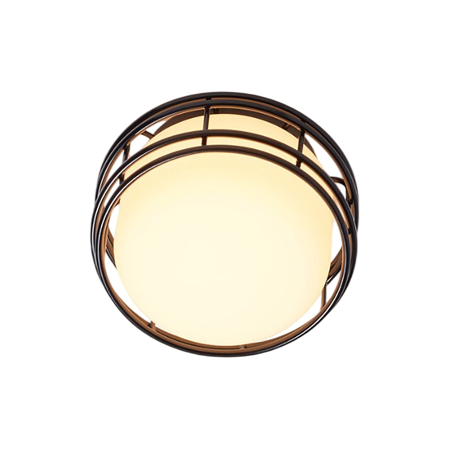 Cape LED Flush Mount Ceiling Light in Jet Black (Small).