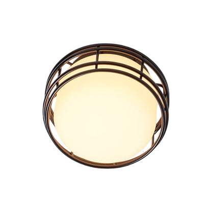 Cape LED Flush Mount Ceiling Light in Jet Black (Small).