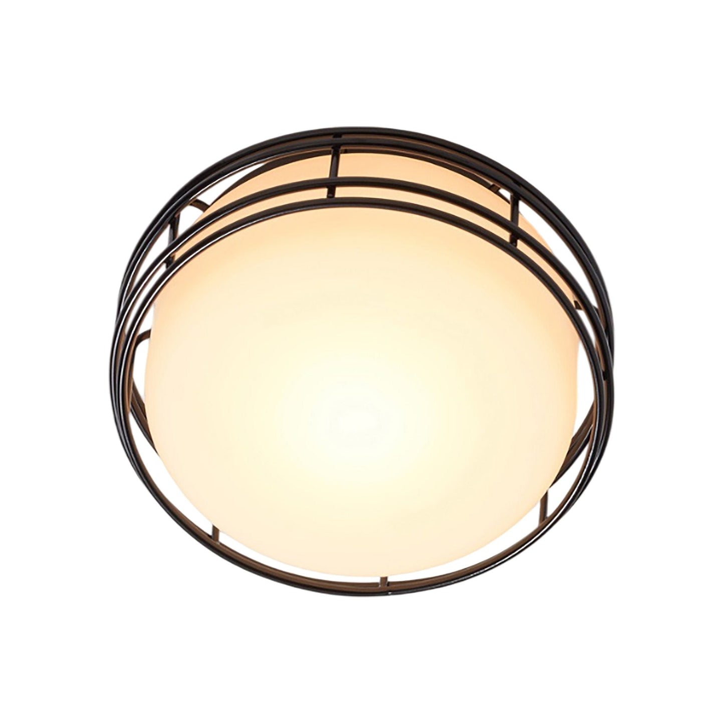 Cape LED Flush Mount Ceiling Light in Jet Black (Medium).
