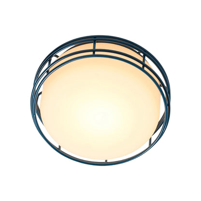 Cape LED Flush Mount Ceiling Light in Ocean Blue (Medium).