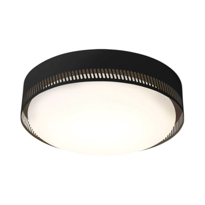 Centro LED Flush Mount Ceiling Light in Matte Black.
