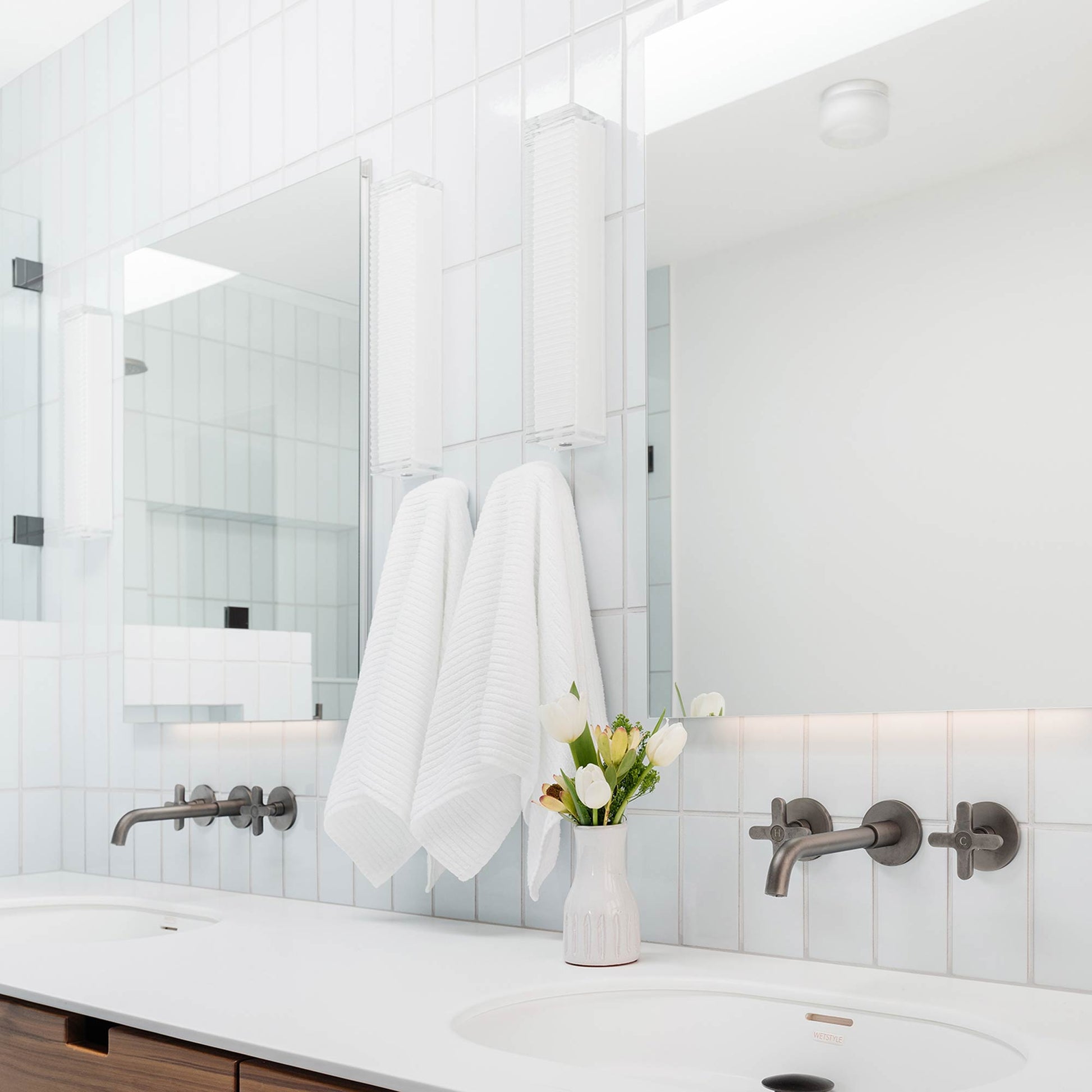 Chip LED Wall Light in bathroom.