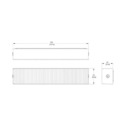 Chip LED Wall Light - line drawing.