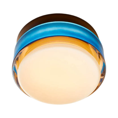 Copia LED Flush Mount Ceiling Light in Midnight/Black Anodized.