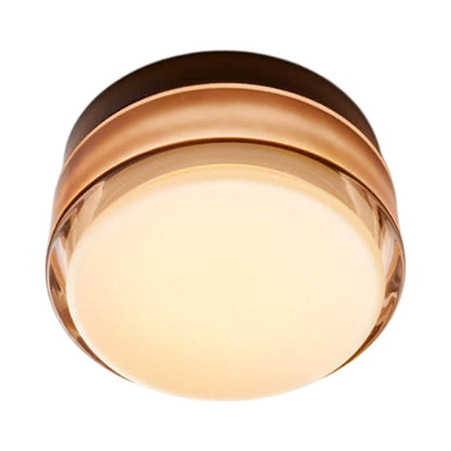 Copia LED Flush Mount Ceiling Light in Warm Grey/Black Anodized.