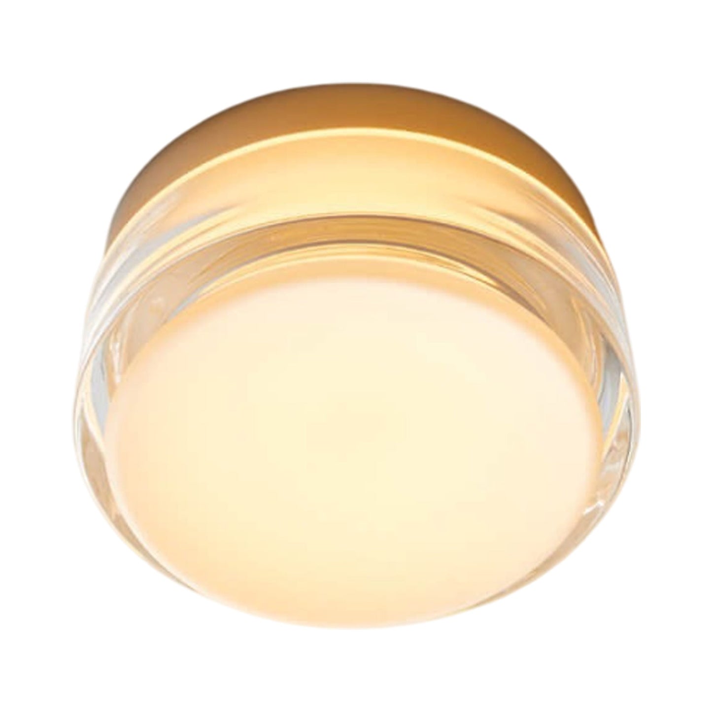 Copia LED Flush Mount Ceiling Light in Simply Clear/Natural Anodized.