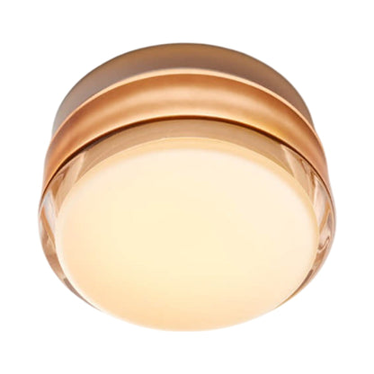 Copia LED Flush Mount Ceiling Light in Warm Grey/Natural Anodized.