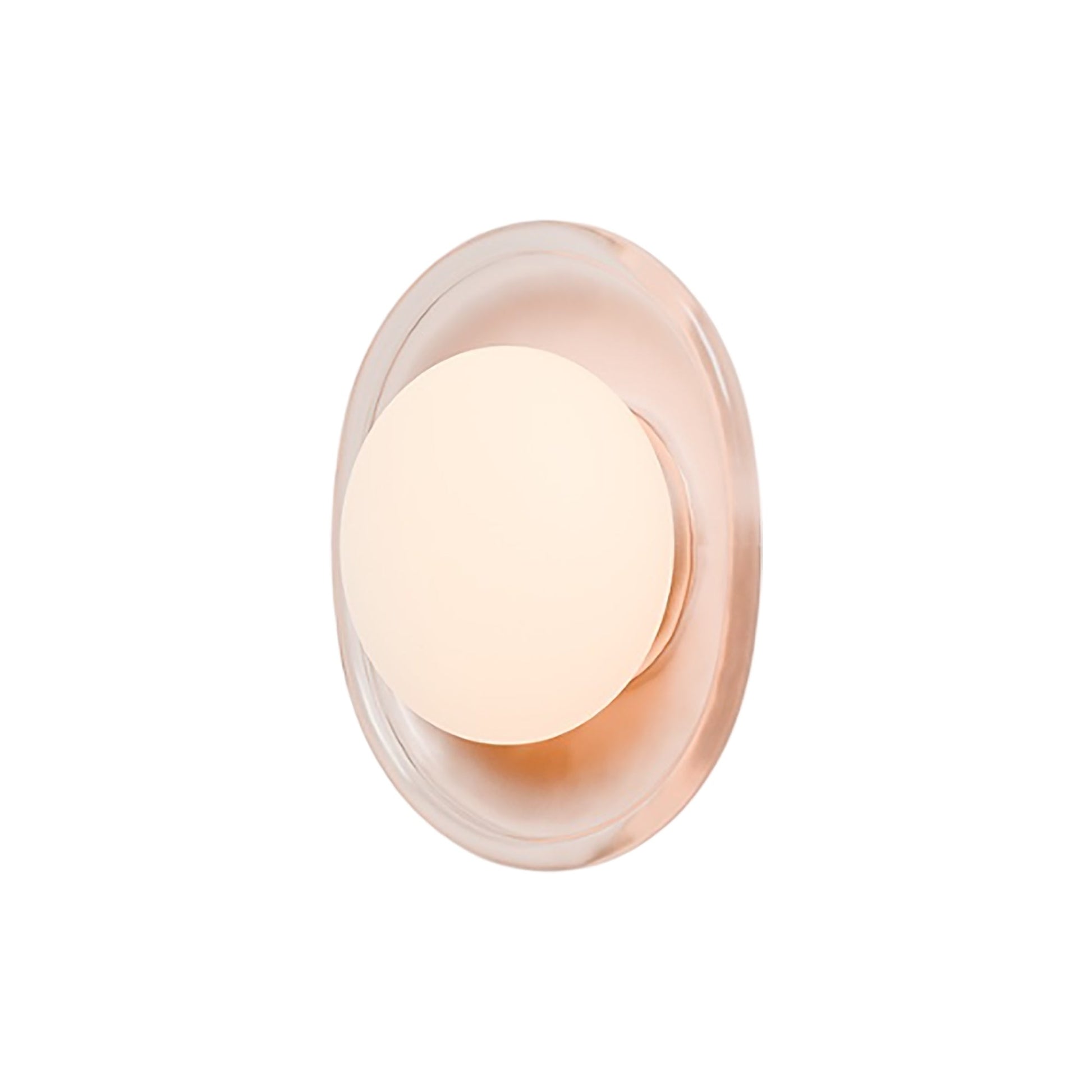 Crepe LED Wall Light in Blush (Small).