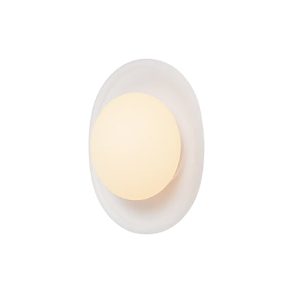 Crepe LED Wall Light in Frosted (Small).