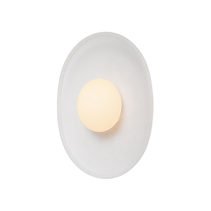 Crepe LED Wall Light in Frosted (Medium).