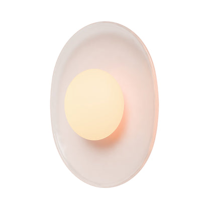 Crepe LED Wall Light in Blush (Large).