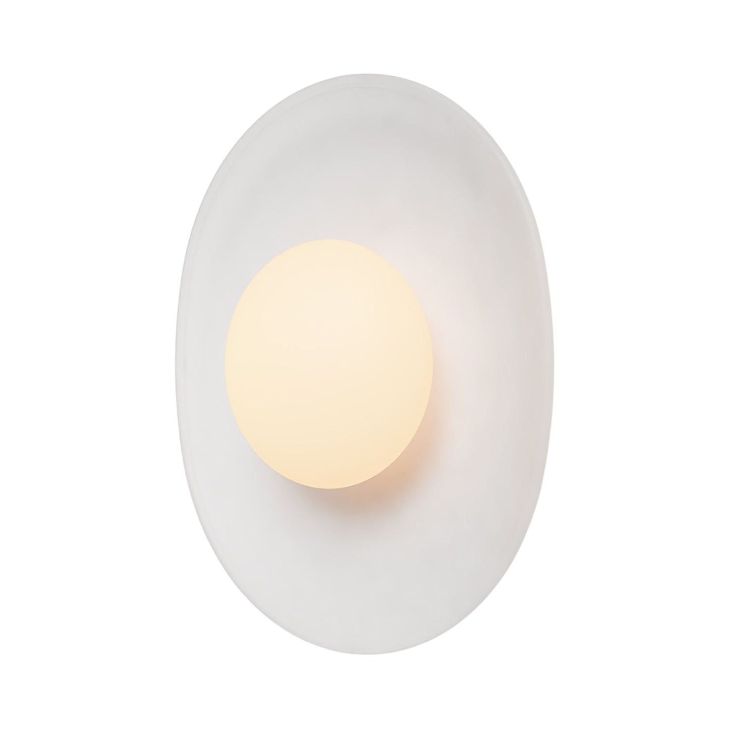 Crepe LED Wall Light in Frosted (Large).