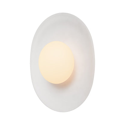 Crepe LED Wall Light in Frosted (Large).