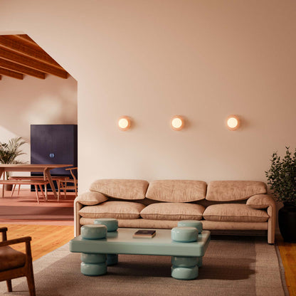 Crepe LED Wall Light in living room.
