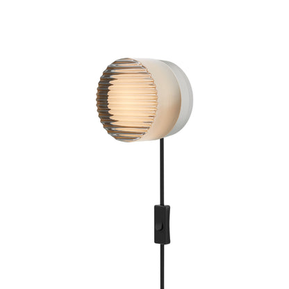 Crisp LED Plug-In Wall Light in Chrome/Natural Anodized.