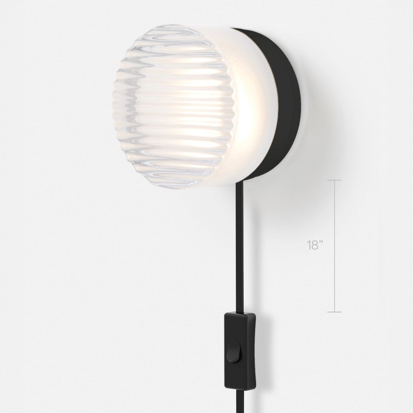 Crisp LED Plug-In Wall Light in Detail.