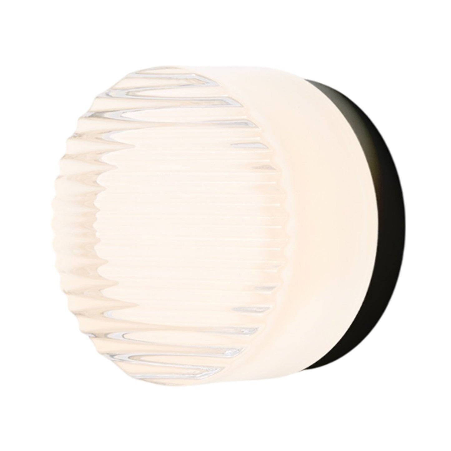 Crisp LED Wall Light in White Interior/Black Anodized.