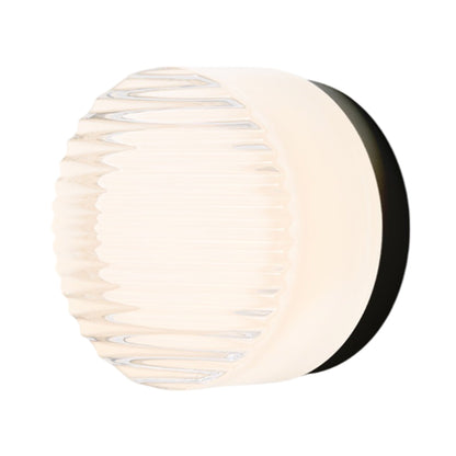 Crisp LED Wall Light in White Interior/Black Anodized.