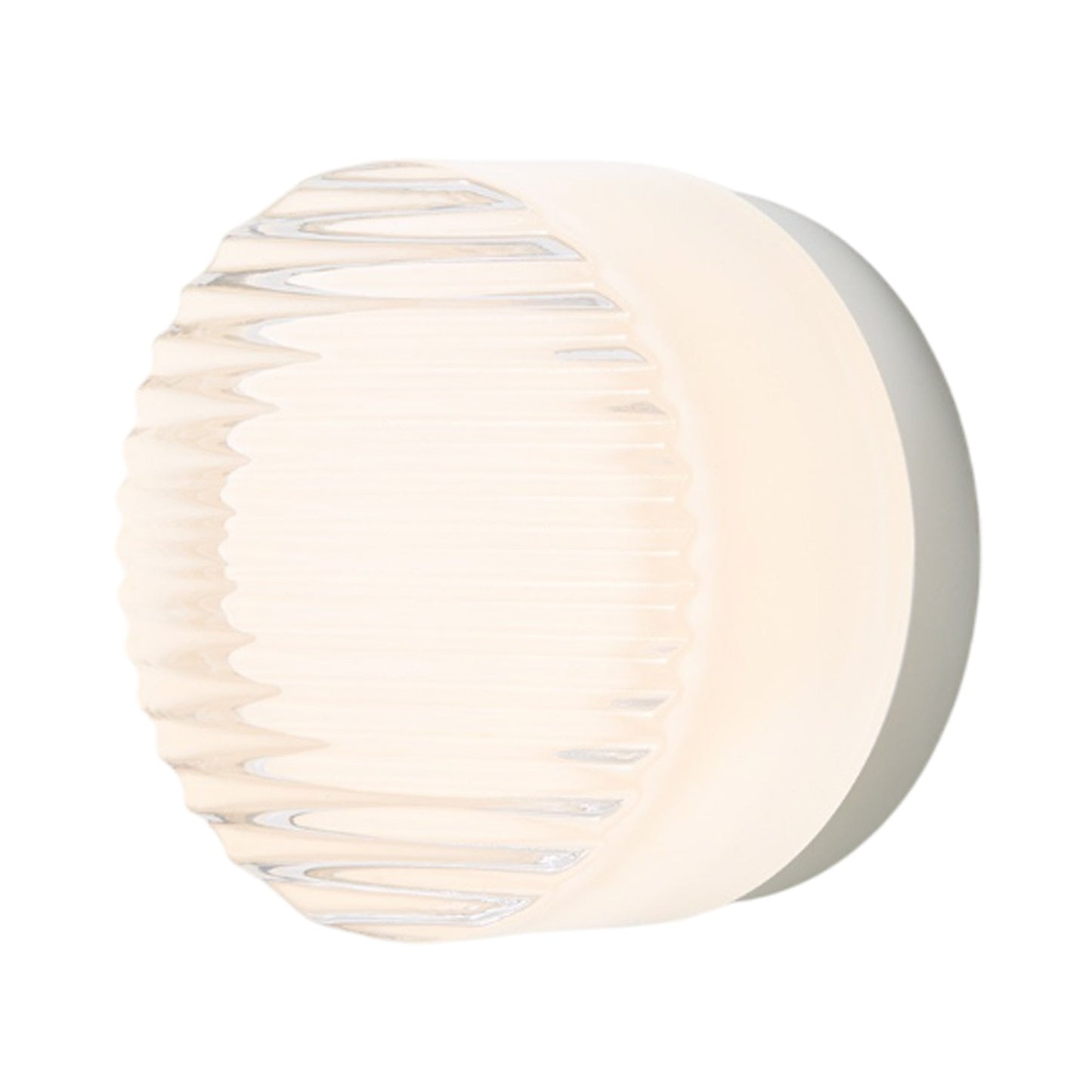 Crisp LED Wall Light in White Interior/Natural Anodized.