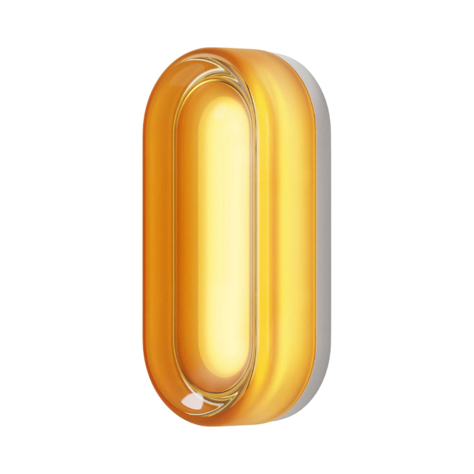 Dimple Dash LED Wall Light in Amber/Natural.