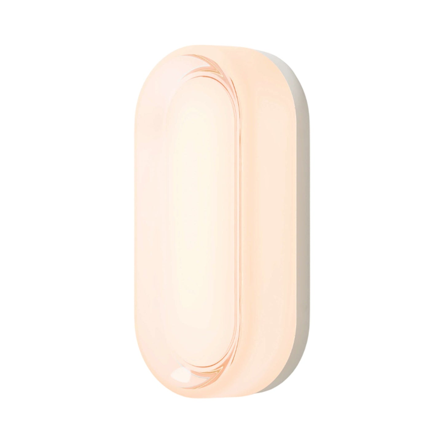 Dimple Dash LED Wall Light in White Interior/Natural.