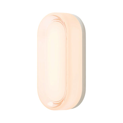 Dimple Dash LED Wall Light in White Interior/Natural.