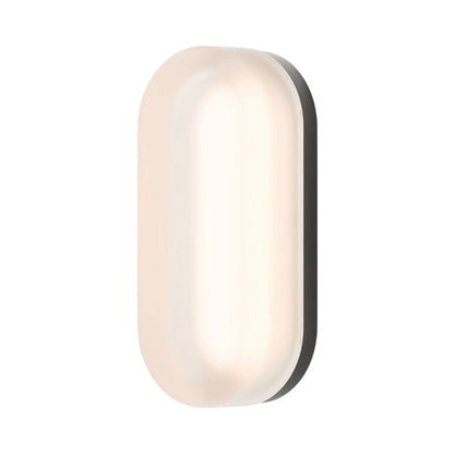 Dimple Dash LED Wall Light in Frosted/Smooth Black.