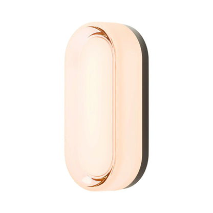 Dimple Dash LED Wall Light in White Interior/Smooth Black.