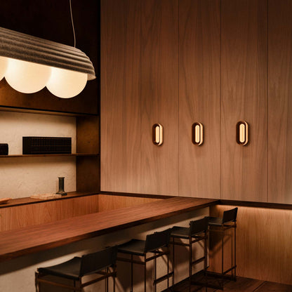 Dimple Dash LED Wall Light in living room.