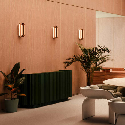 Dimple Dash LED Wall Light in living room.